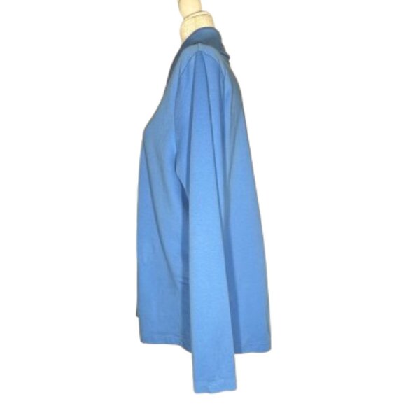 L.L. Bean Women's VNeck Long Sleeve Blue Pullover Size 2X - Picture 2 of 7